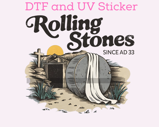 Rolling Stones Religious Easter DTF TRANSFER or UV DTF STICKER