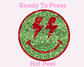 Faux Sequins Smiles (Red And Green) DTF TRANSFER