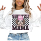 Shih Tzu Mama (Black) Faux Sequins Faux Embroidery Mom DTF TRANSFER or UV DTF STICKER DECAL