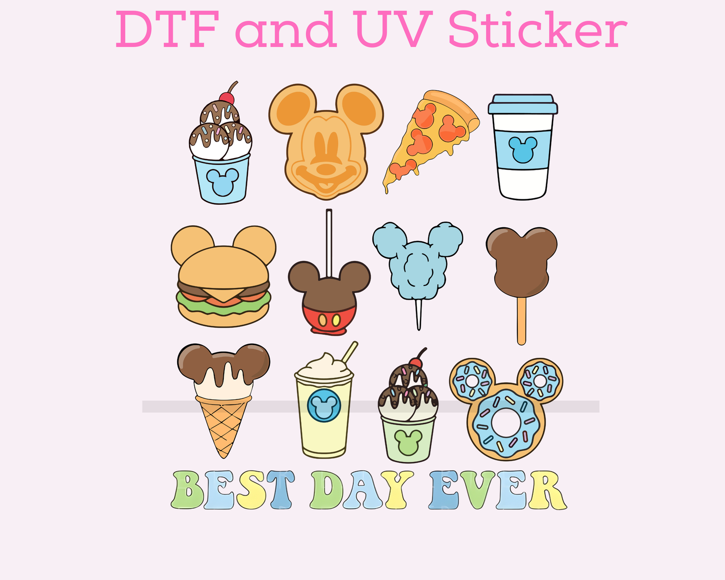 Magical Best Day Ever Mouse Boy DTF TRANSFER UV DTF STICKER