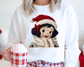 Magical Faux Yarn Princess Christmas DTF TRANSFER or UV DTF STICKER