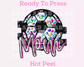 Checkered Soccer Mom Faux Embroidery Soccer DTF TRANSFER or UV DTF STICKER DECAL