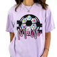 Checkered Soccer Mom Faux Embroidery Soccer DTF TRANSFER or UV DTF STICKER DECAL