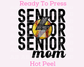Senior Softball Mom (Faux Embroidery) Mom Softball DTF TRANSFER or UV DTF STICKER DECAL