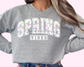 Floral Spring Varsity Letters DTF TRANSFER or UV DTF STICKER DECAL