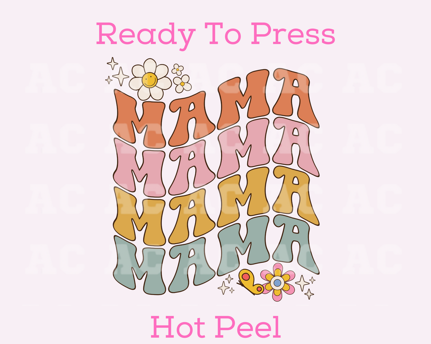 Retro Mama DTF TRANSFER or UV DTF STICKER DECAL