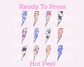 Stars And Stripes Bolt DTF TRANSFER or UV DTF STICKER