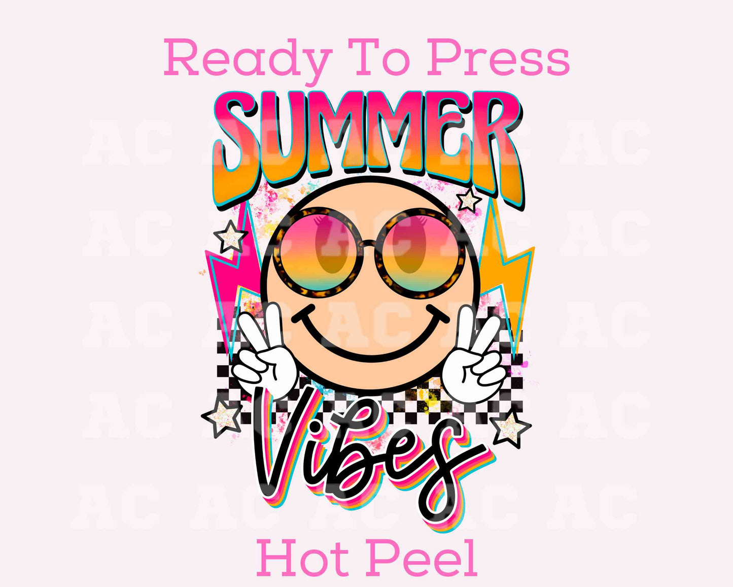 Summer Vibes DTF TRANSFER or UV DTF STICKER