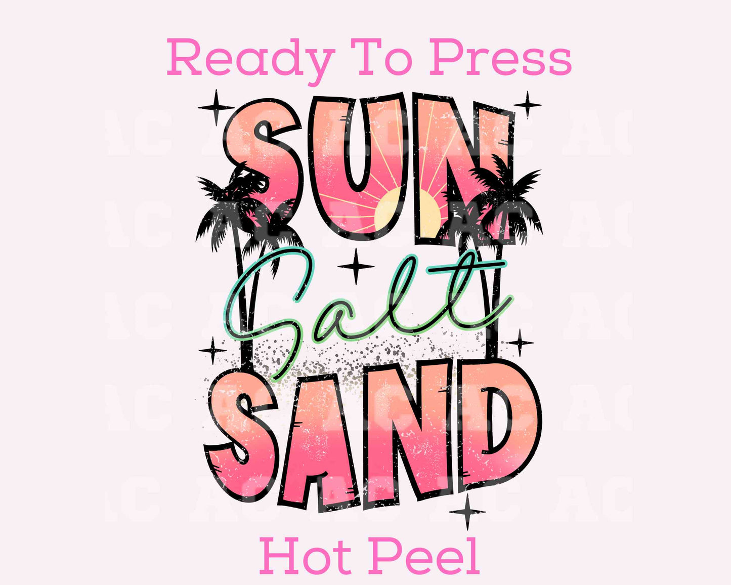 Sun Salt Sand DTF TRANSFER or UV DTF STICKER