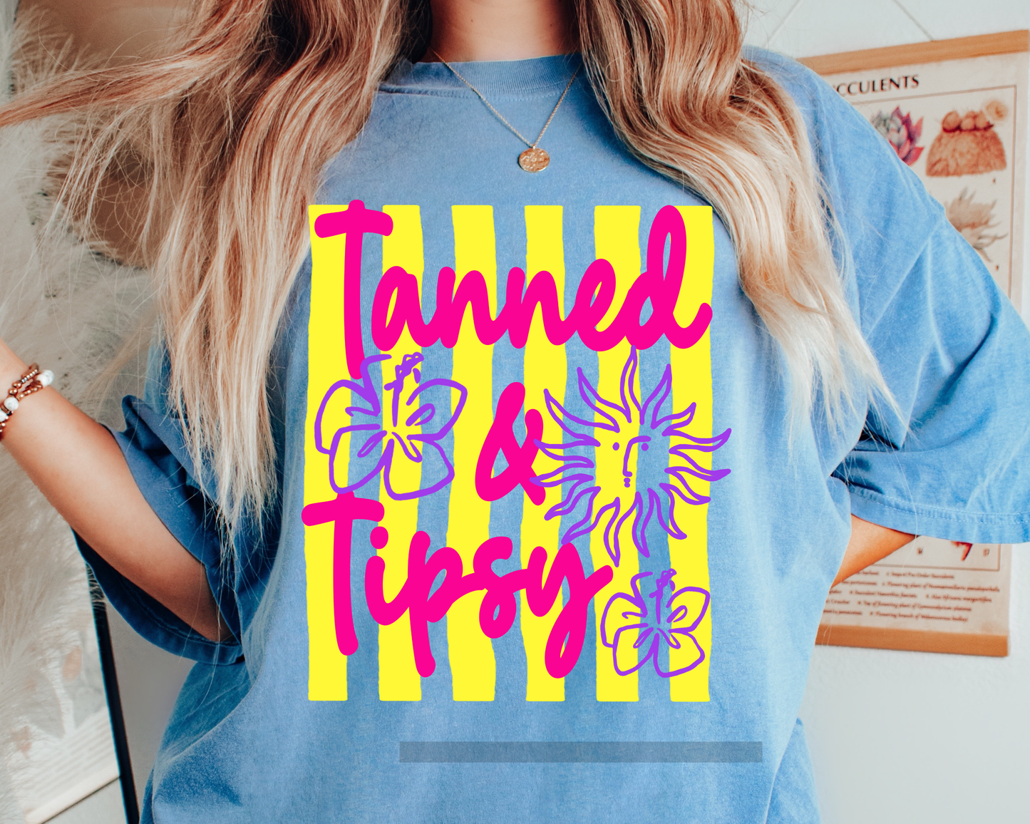 Tanned & Tipsy DTF TRANSFER or UV DTF STICKER