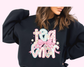 Teacher Pink Blue Floral  DTF TRANSFER or UV DTF STICKER DECAL