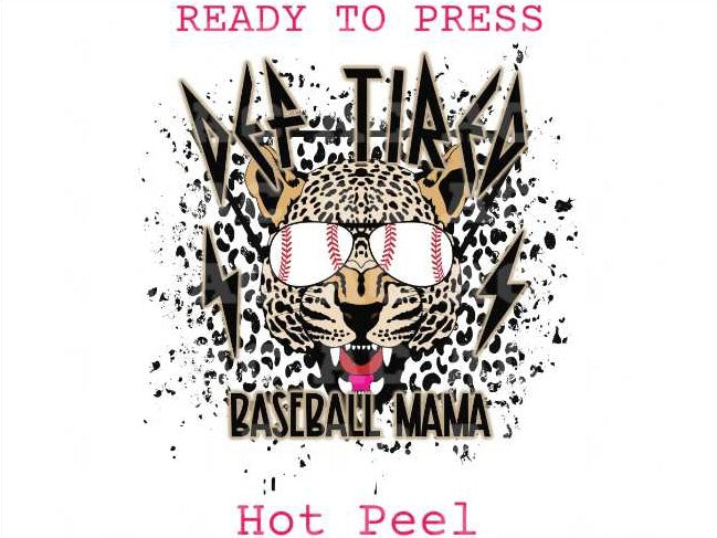 Def Tired Baseball Mama (Distressed) DTF TRANSFER