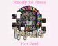 Checkered Trojans Faux Embroidery School Mascot DTF TRANSFER or UV DTF STICKER