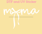 Mama White Bow Coquette DTF TRANSFER or UV DTF STICKER DECAL