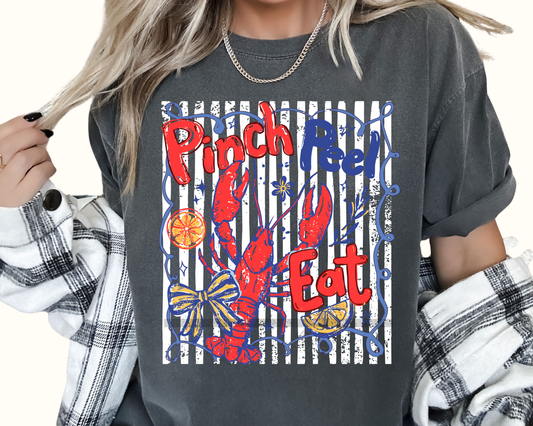 Crawfish Pinch Peel Eat TRANSFER or UV DTF STICKER